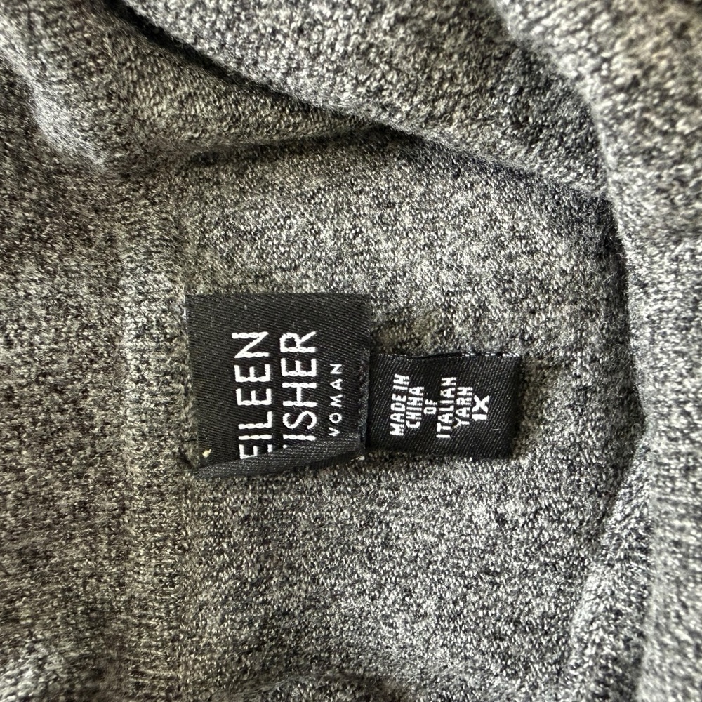 Eileen Fisher System Merino Wool blend cowl neck sweater size 1x oversized - Picture 3 of 8